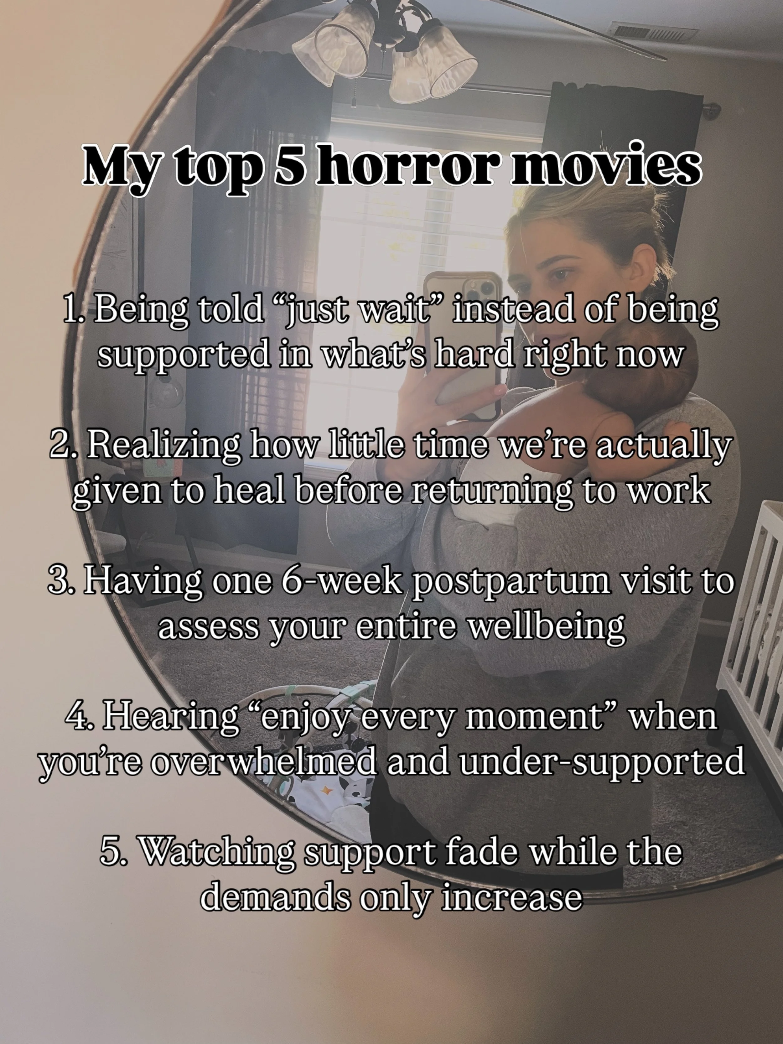 Okay but which one is your top horror movie? 😅

May is Maternal Mental Health Awareness Month, and today (May 6) is Maternal Mental Health Awareness Day.

Let&rsquo;s be honest here, none of this is new at this point. We have the awareness and the r