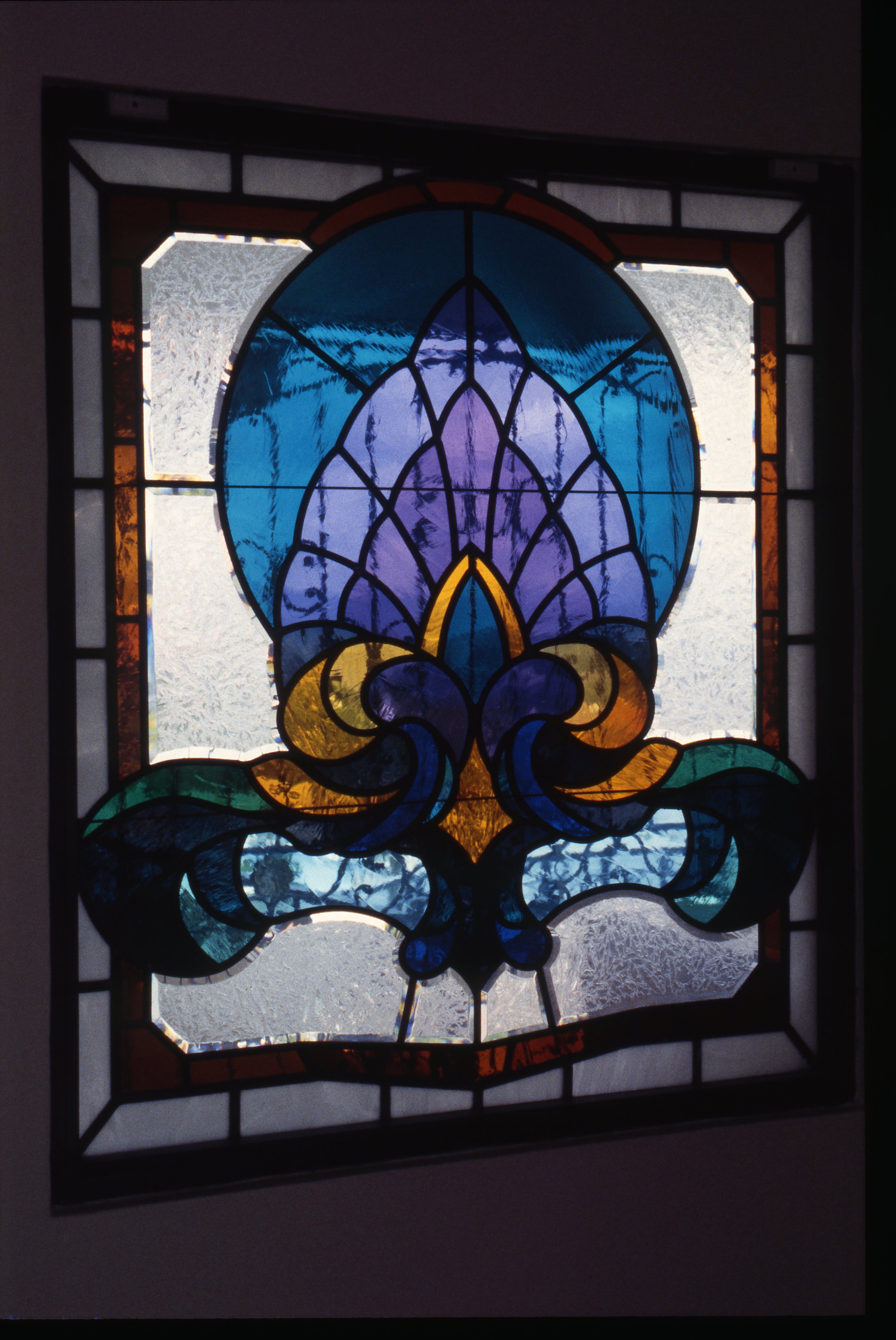 Residential window, Singapore 1993
Hand beveled glue chip, blown glass