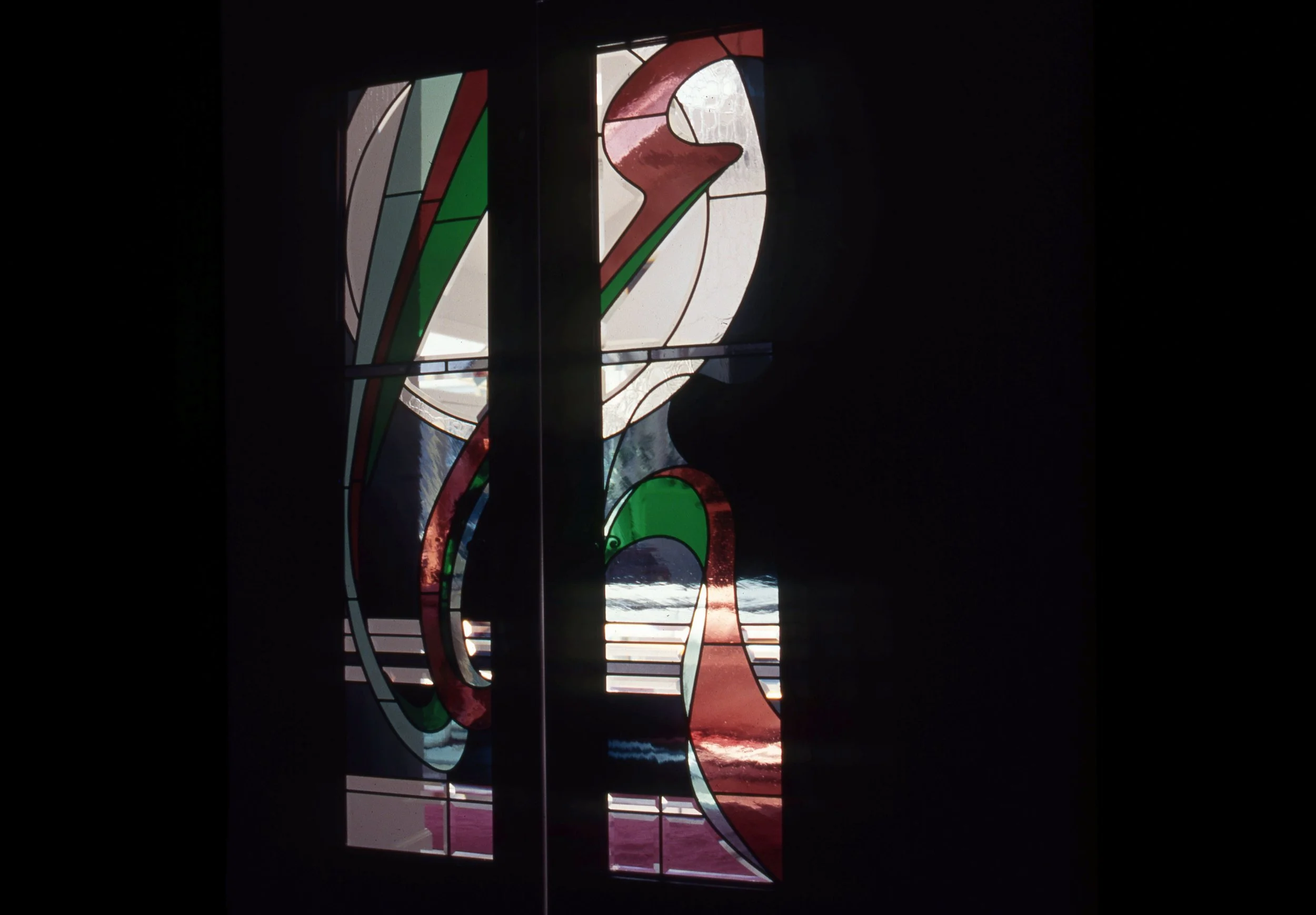 Residential door panels, Singapore 1993
Hand beveled glass, blown glass