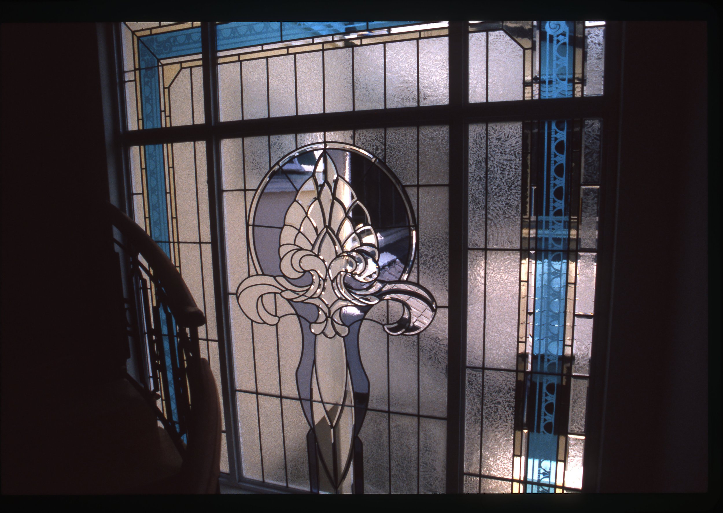Residential window, Singapore 1995
Hand beveled glass, etched blown glass