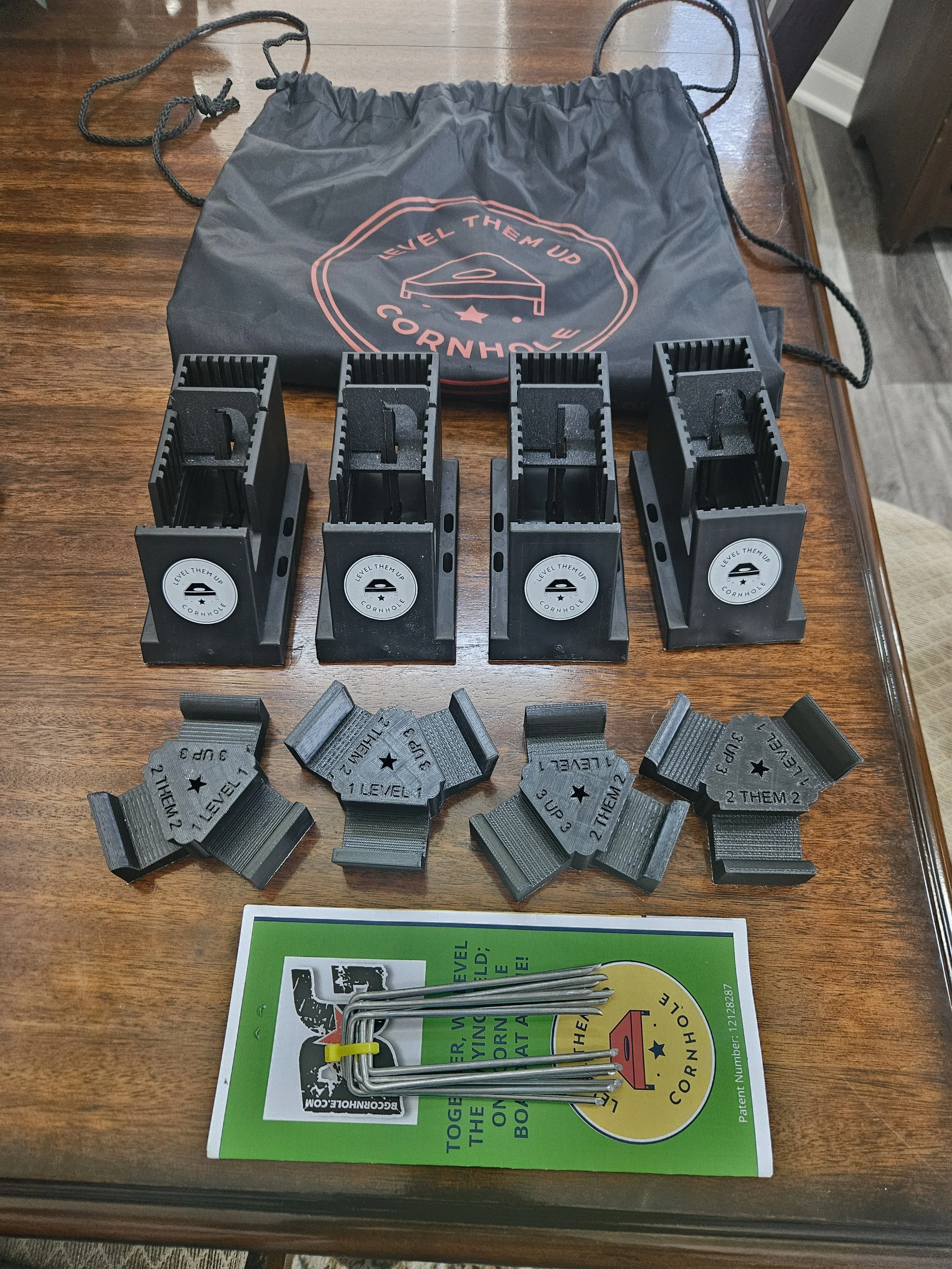 Level Them Up - Patented Cornhole Board Leveling Bundle