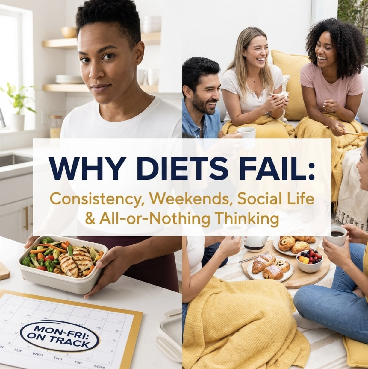 Why Diets Fail: Consistency, Weekends, Social Life &amp; All-or-Nothing Thinking