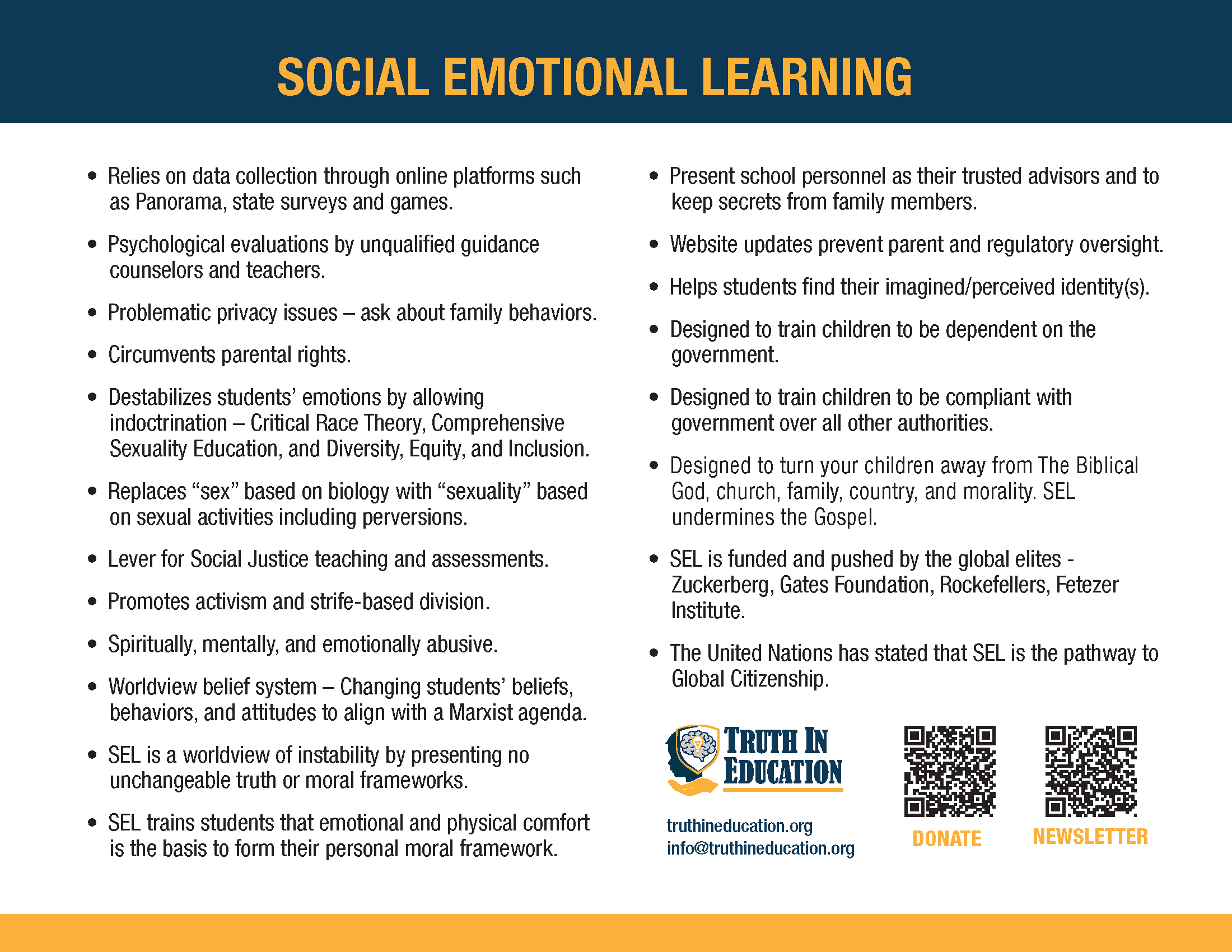 Social Emotional Learning — Truth In Education