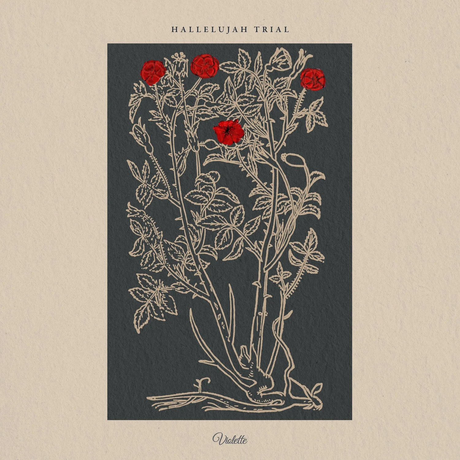 Hallelujah Trial, debut album sleeve by Pascal Blua