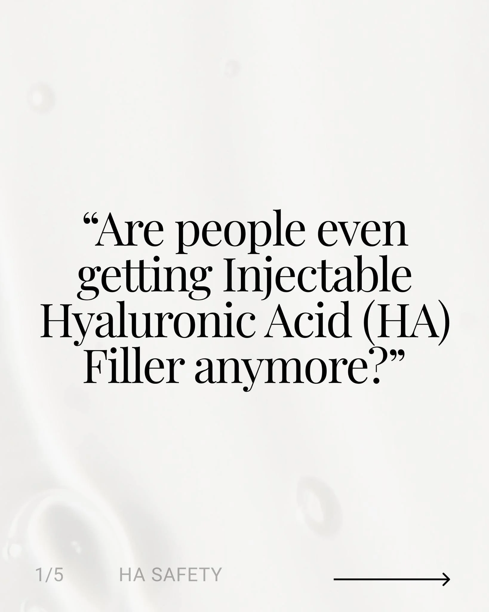 Interested in what the future holds for injectable Hyaluronic Acid (HA) filler? 

Let's talk about why it's so much more than a trend.

#naturallyyouwithHA