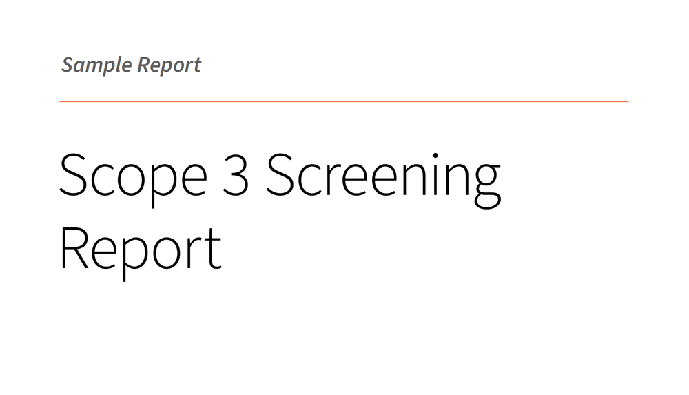 Scope 3 Screening — Foresight Management