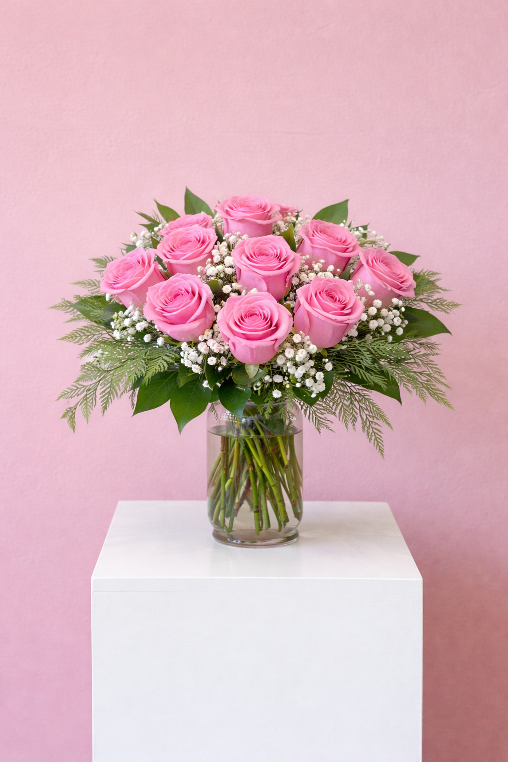 Dozen Pink Roses