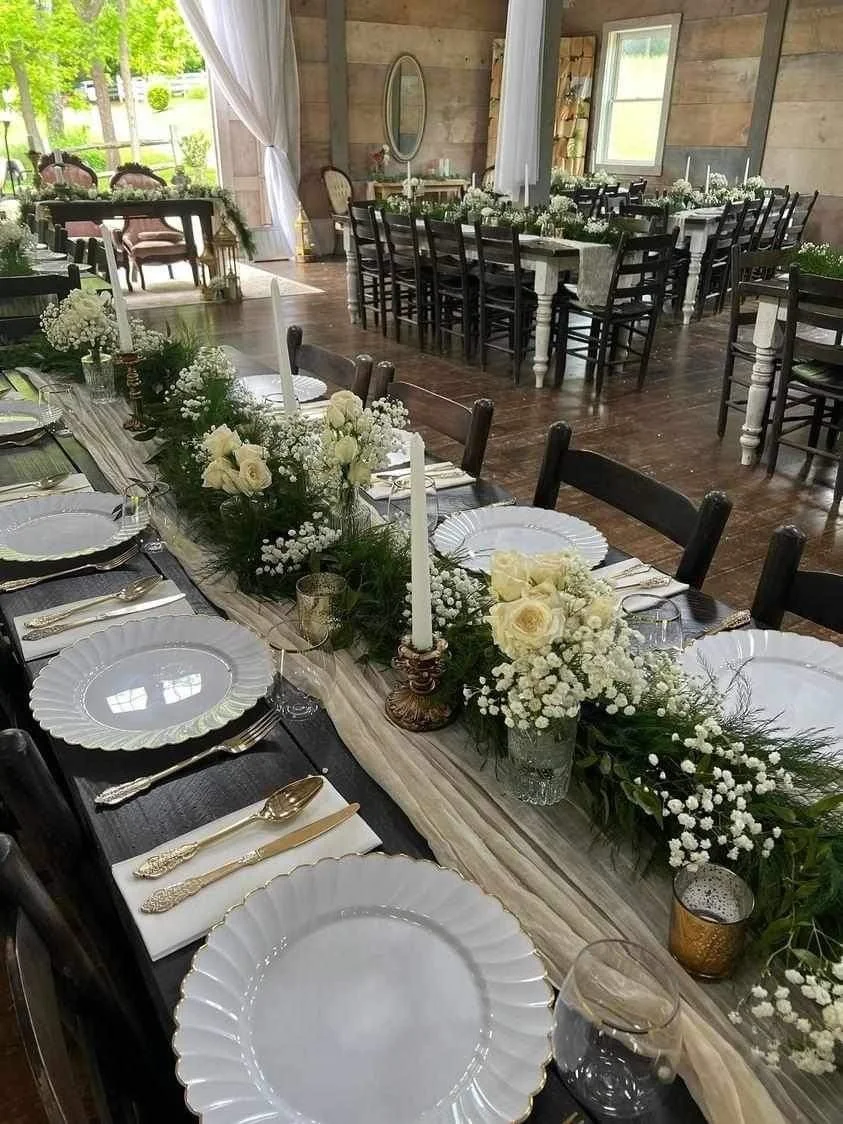 beautiful floral centerpieces at a wedding reception