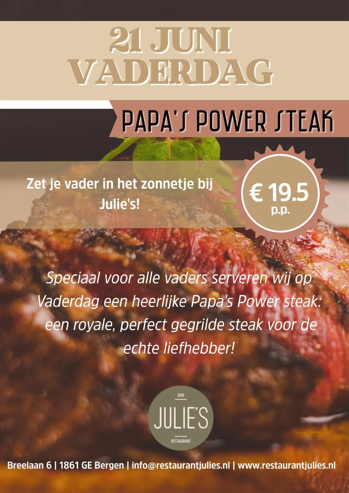 Vier vaderdag bij Julie's