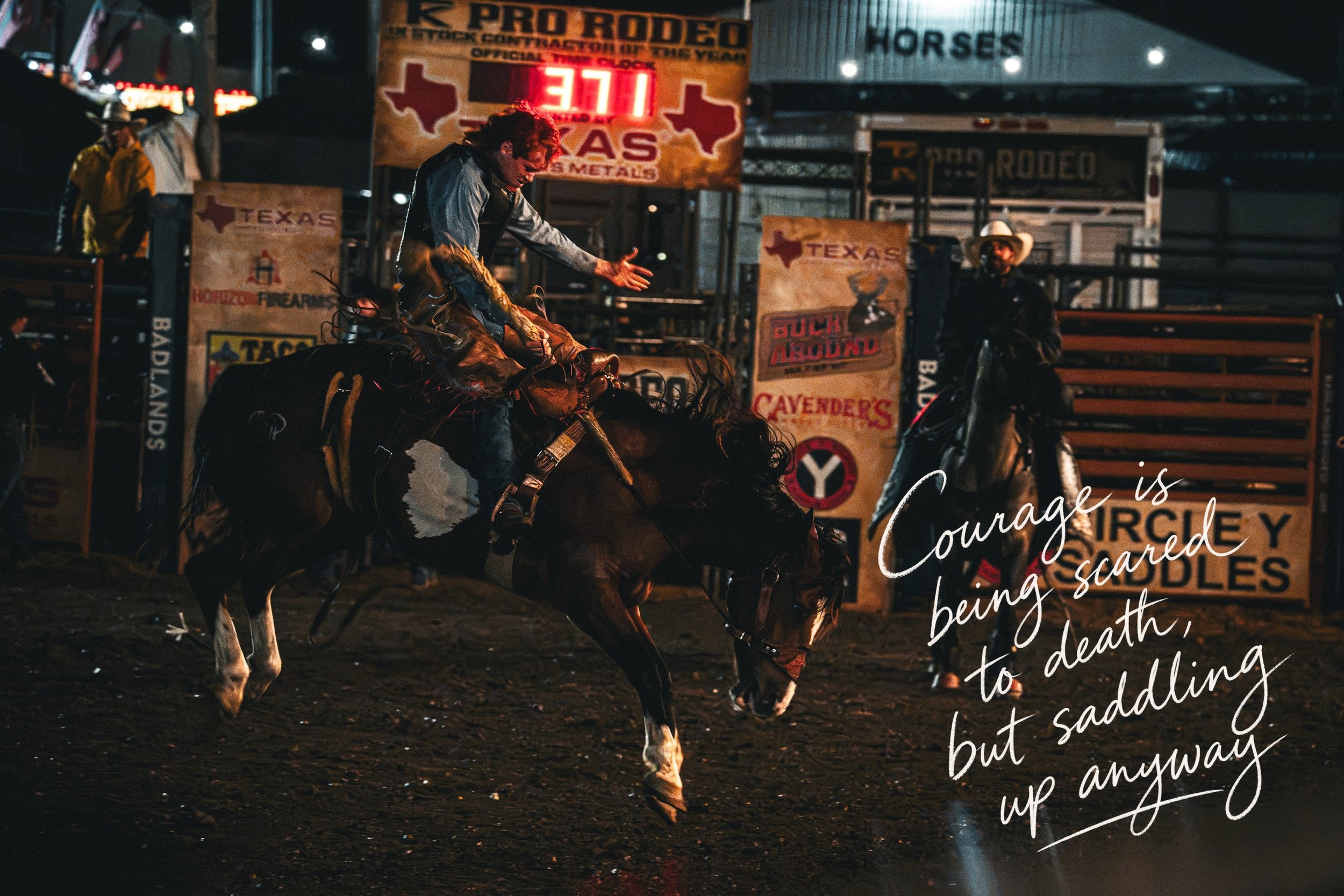 Courage is being scared to death, but saddling up anyway

Life is terrifying. Might as well go full send.

We all end up in the same place at the end of the day.

Nothing to be scared of besides wishing you would have done the things that scared you 