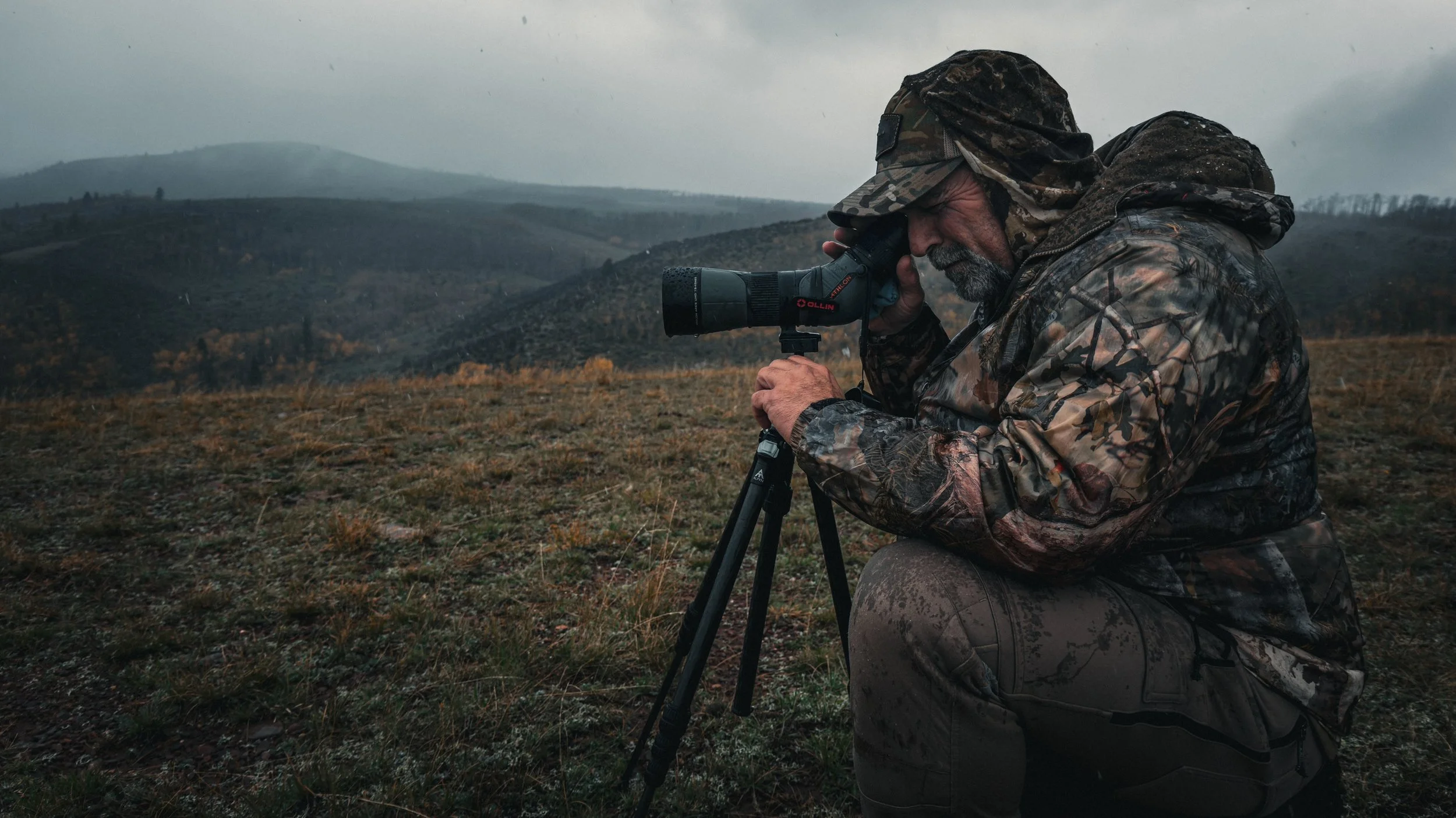 Hard weather and big country

The first day of a mule deer hunt culminated in an explosion of activity right at sunset after a day of hard glassing in wet cold weather. 

Looking like more of the same today