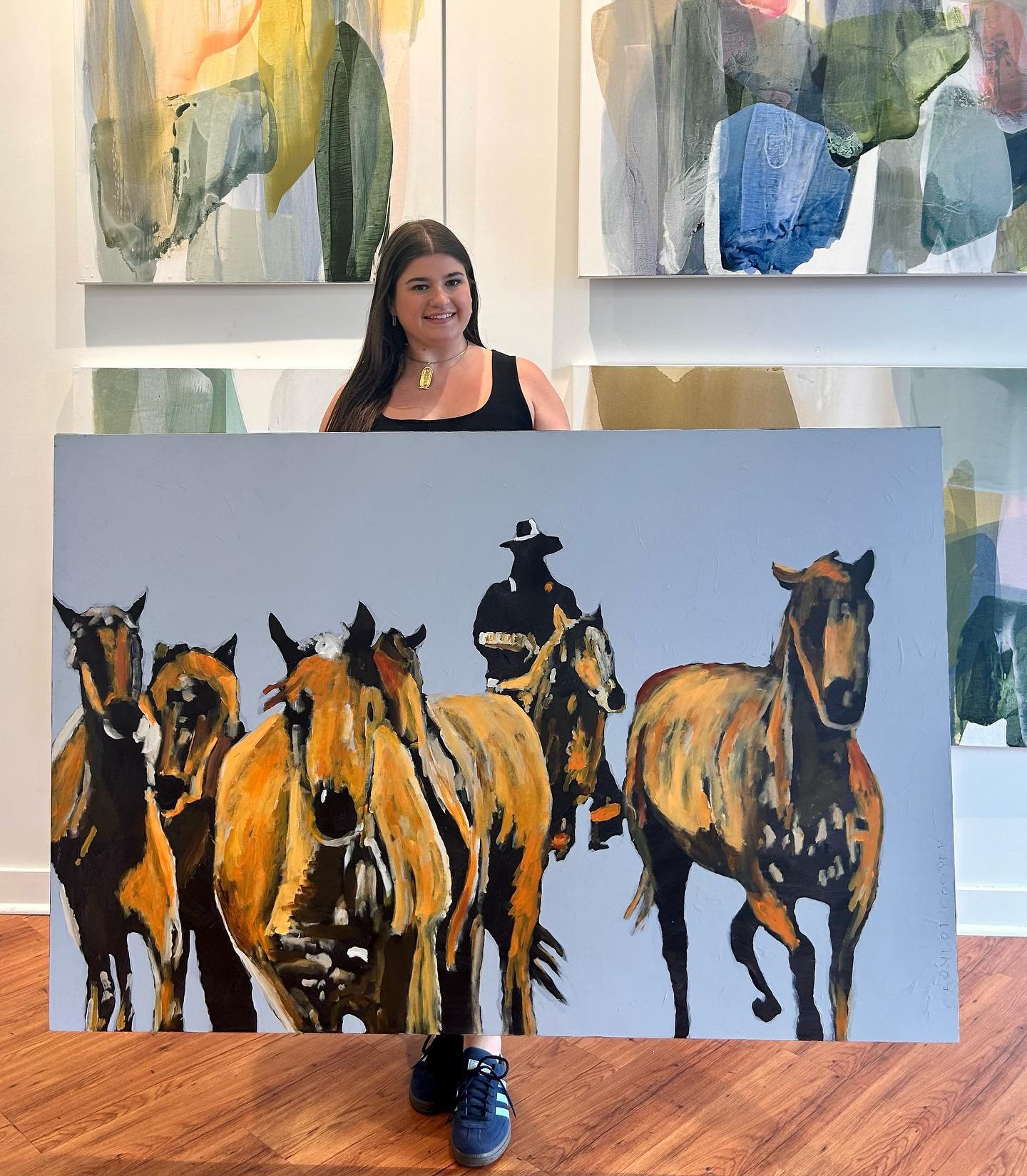 yay or neigh? we obviously say YAY to these stunning, original paintings by @carylon_anncooper 🤠🤠

Like many, artist Carylon Cooper was taught the idea that the early bird gets the worm! This moral stuck, and &ldquo;Morning Song&rdquo; honors the e