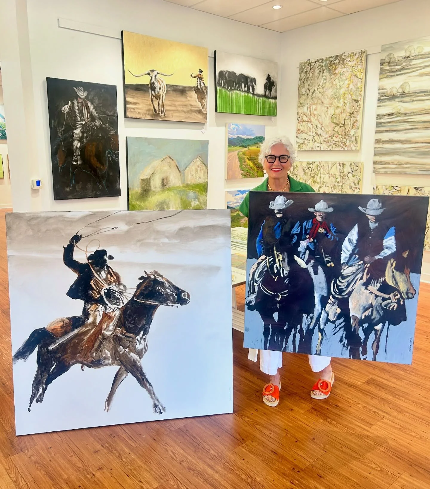Carylon Cooper&rsquo;s contemporary western paintings are filled with depth, grit and authenticity. 

The subject matter in her work offers an introspective look into the hardworking lives of many Americans and the iconic animals they depend on. Her 