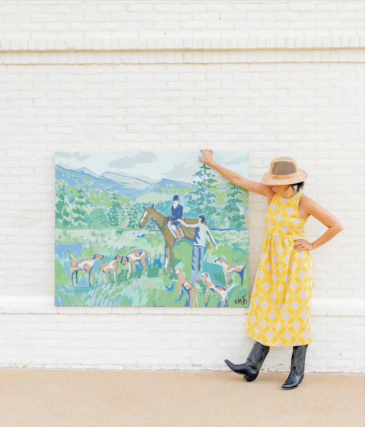 “Make Way” by EMYO, 48x60, mixed-media on canvas⛰️🌲
The artist, who is based in Tennessee, describes this stunning mountain landscape painting as “an ode to nature.” This beautiful work is available for purchase through our