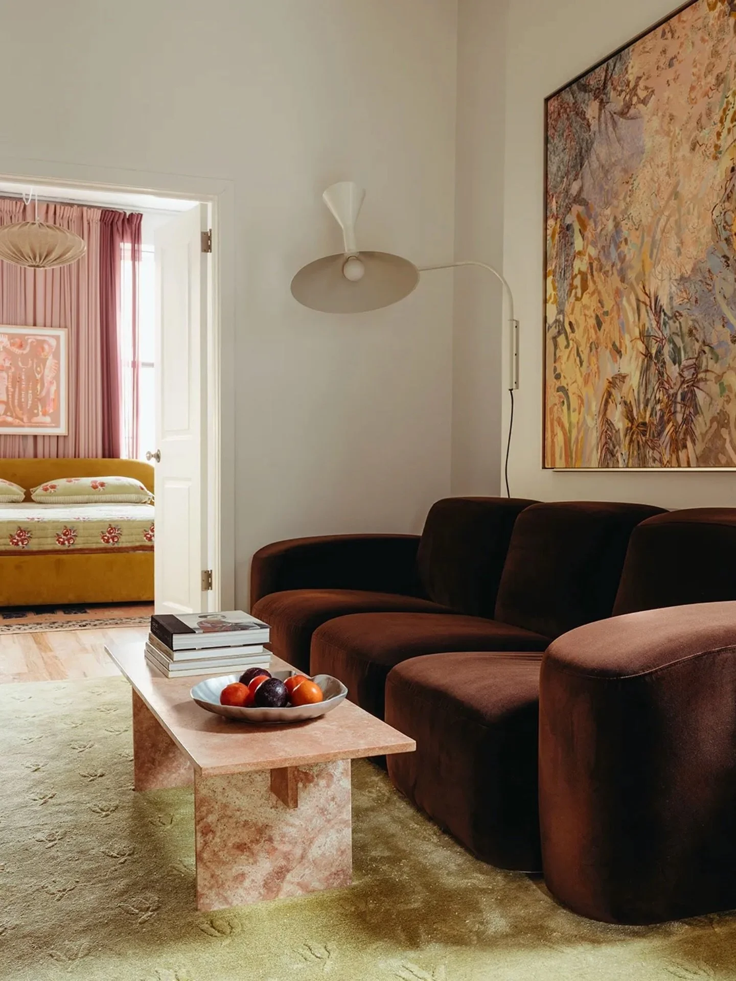 Australian artist Amy Wright&rsquo;s large-scale painting featured in @dominomag 💫

Amy&rsquo;s surreal, imaginative landscape compliments the eclectic and refined energy of this NYC home &ndash; designed by the Melbourne-based @alyssaowens_design f