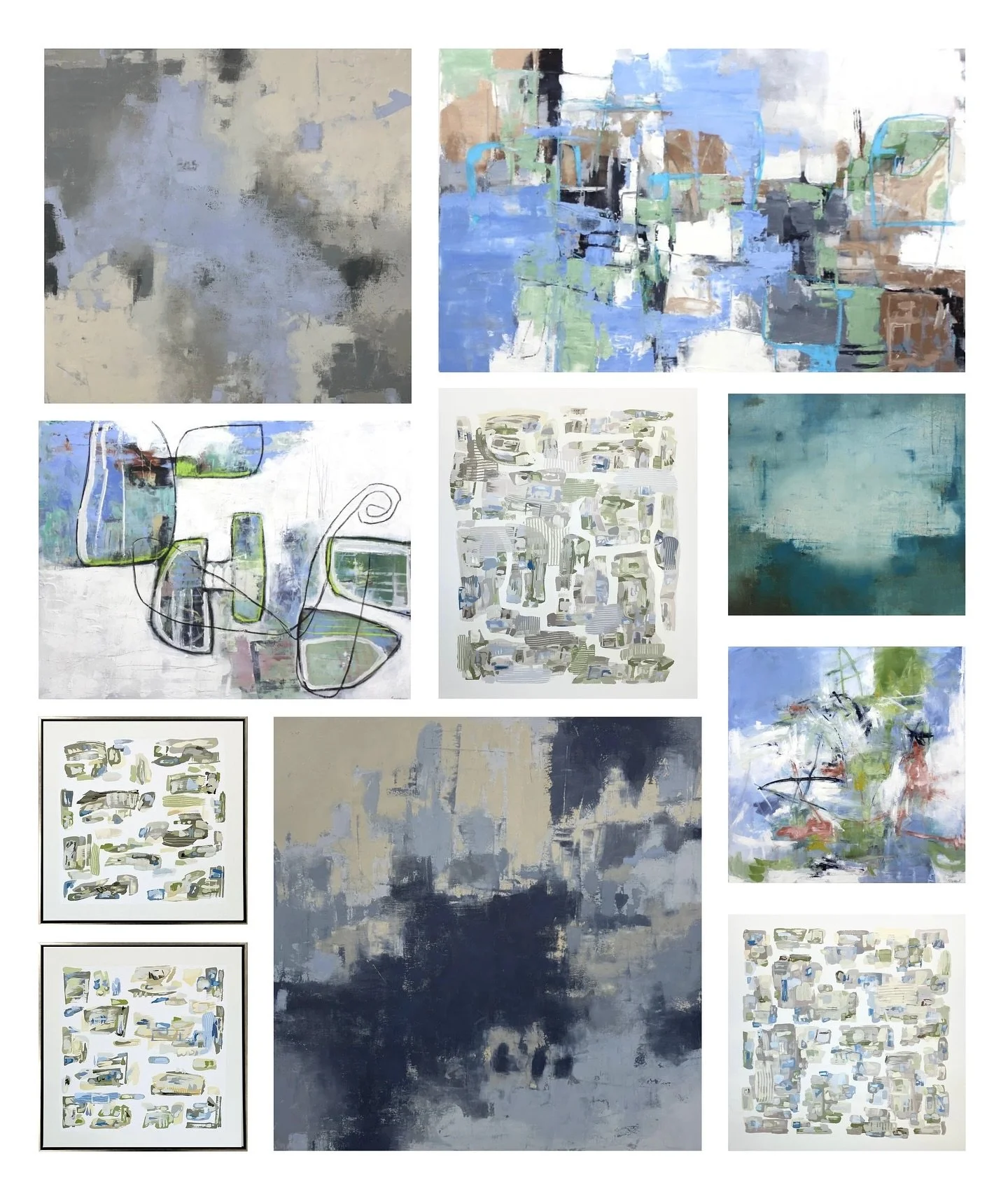 Explore blue + white abstract paintings, available @greggirbygallery 🤍💙 

Bring some calm and character to your life with an original artwork from our Atlanta art gallery &mdash; visit us online or in-person for more information on specific paintin