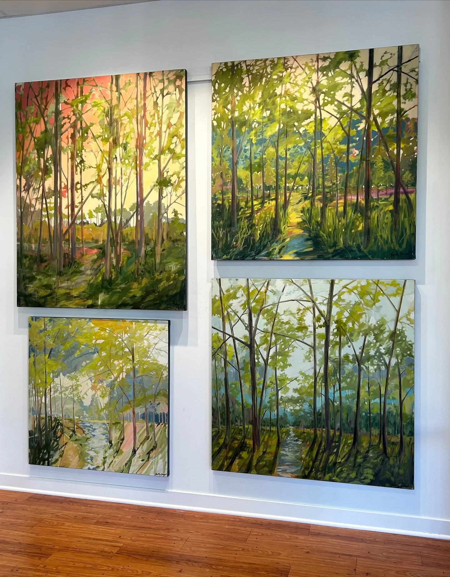 Fall is here and so is a new collection from artist Sally Boyd!! 

🍂These stunning original paintings embrace the changing hues of nature, showcased by Sally&rsquo;s fantastic use of light &amp; color. Based in Birmingham, AL, her serene composition