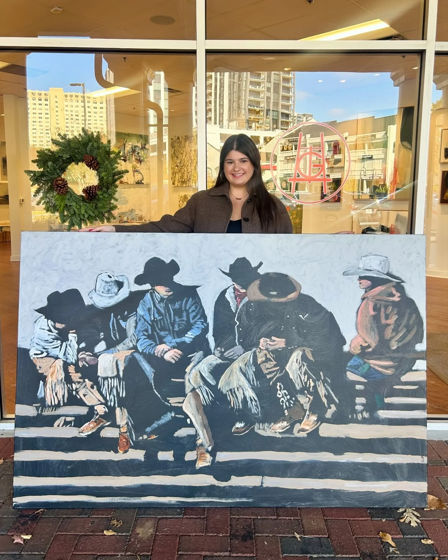 cowboy paintings by carylon cooper 🐎

&ldquo;Board Meeting,&rdquo; 48x72, oil on canvas 
&ldquo;A Horse is a Mirror of a Cowboy,&rdquo; 40x30, oil on canvas 

View these original artworks (and more!) on the Gregg Irby Gallery website, or come see th