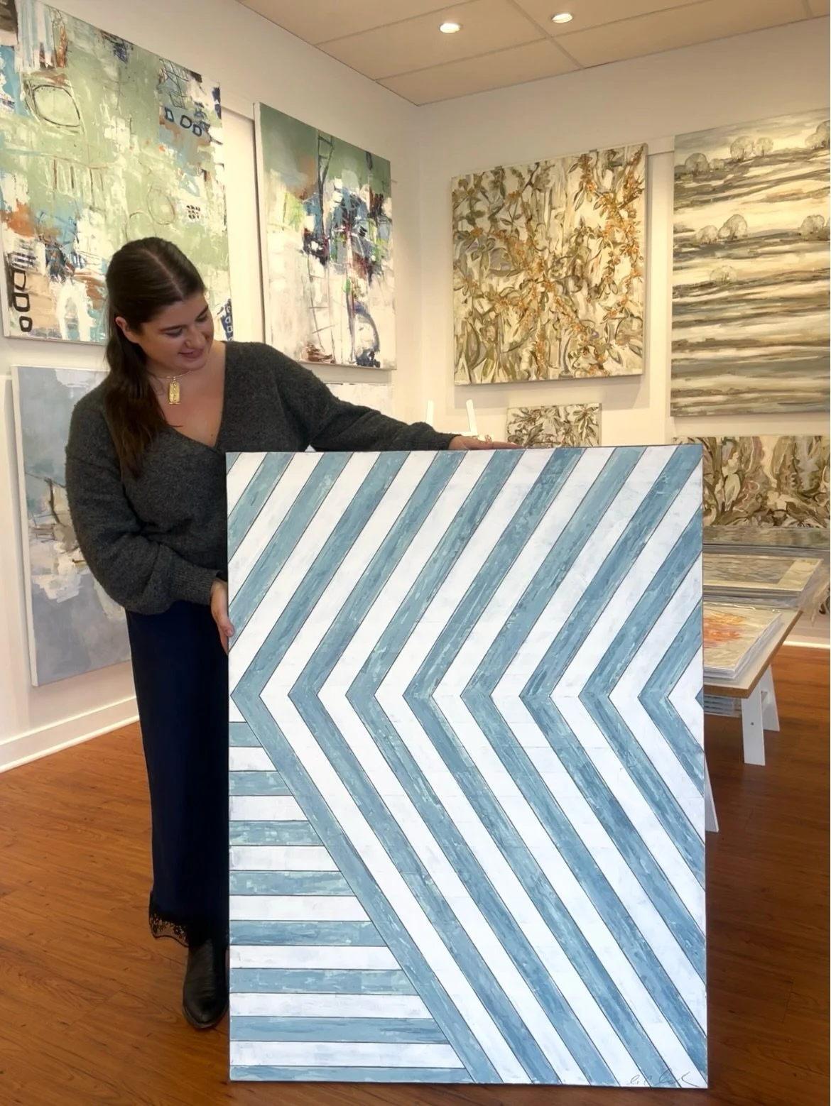 It&rsquo;s officially Blue Monday (the Third Monday of January) and have the perfect blue paintings to match the occasion 💙🩵 Swipe to view &rarr; 
 
For inquires about availability, view the Gregg Irby Gallery website or email a team member at team