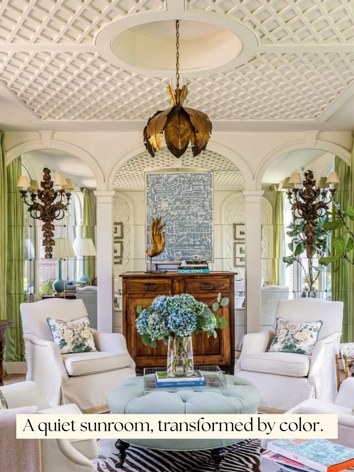 This Caleb Mahoney painting is the perfect choice for this charming sunroom!! 🩵💚

Swipe to view some available blue &amp; green paintings by Caleb! 

Questions about an artwork? Shoot us an email at team@greggirbygallery.com or view all artworks on