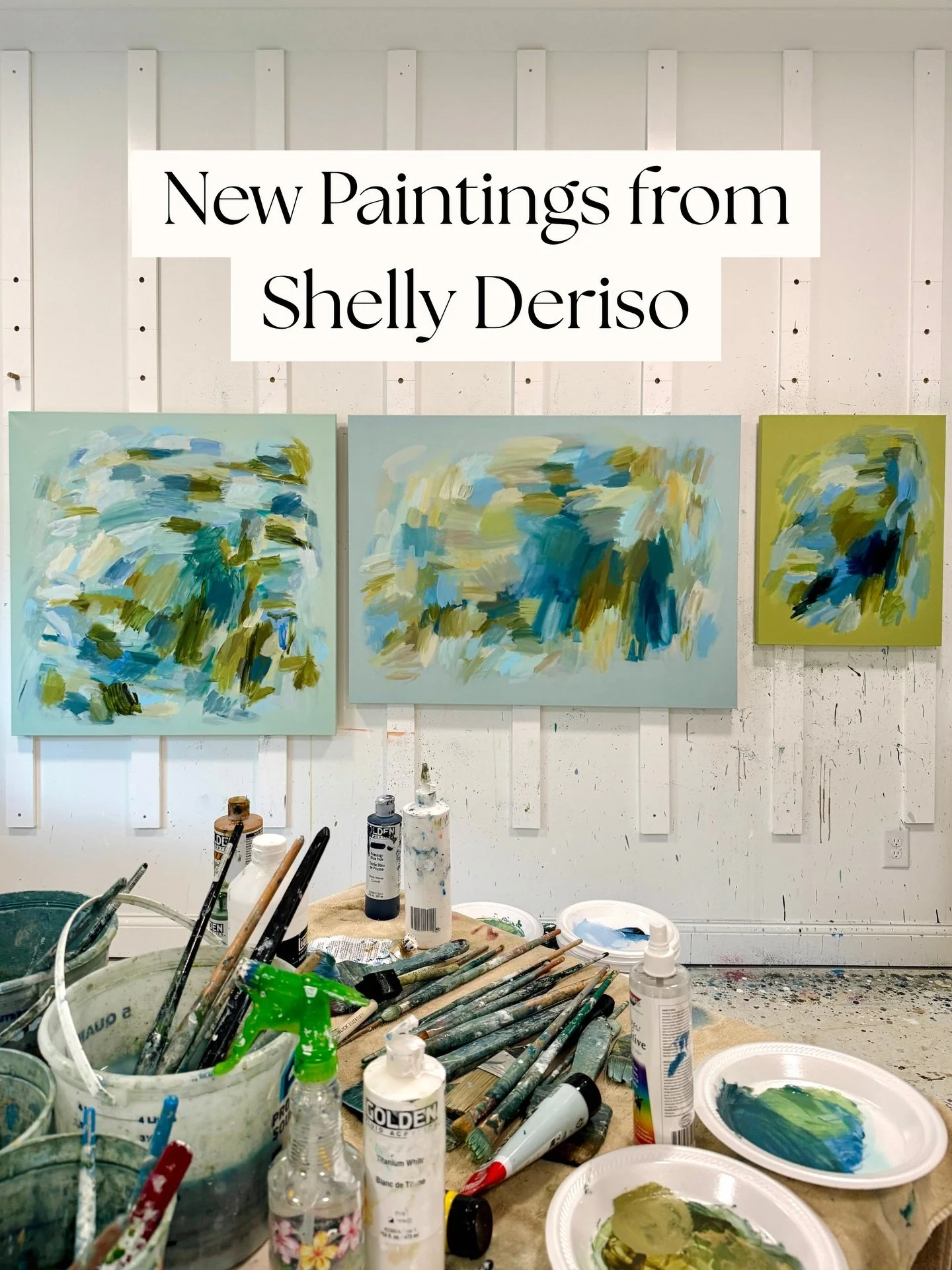 &ldquo;I wanted to paint something that would work perfectly in a color drenched space. I started each of these pieces with a main background color as my jumping off point. I developed the rest of the palettes using limited colors and mixing most of 
