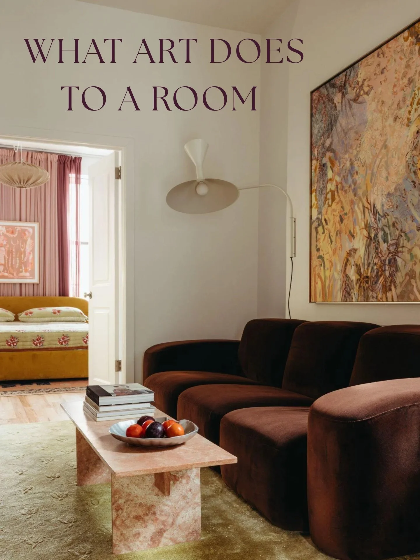 What art actually does in a room&hellip;

Original artwork sets the tone for a space. It creates a point of view. The right painting doesn&rsquo;t just sit on the wall &mdash; it shapes how the entire room feels. More than anything, it makes a space 