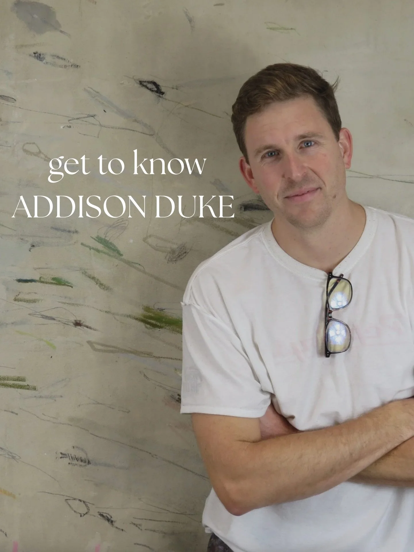Meet Addison Duke. 

Addison creates large-scale artworks that transform spaces. Inspired by nature and the spiritual realm, his work invites viewers to experience color, form, and emotion in every brushstroke. Addison&rsquo;s paintings are designed 