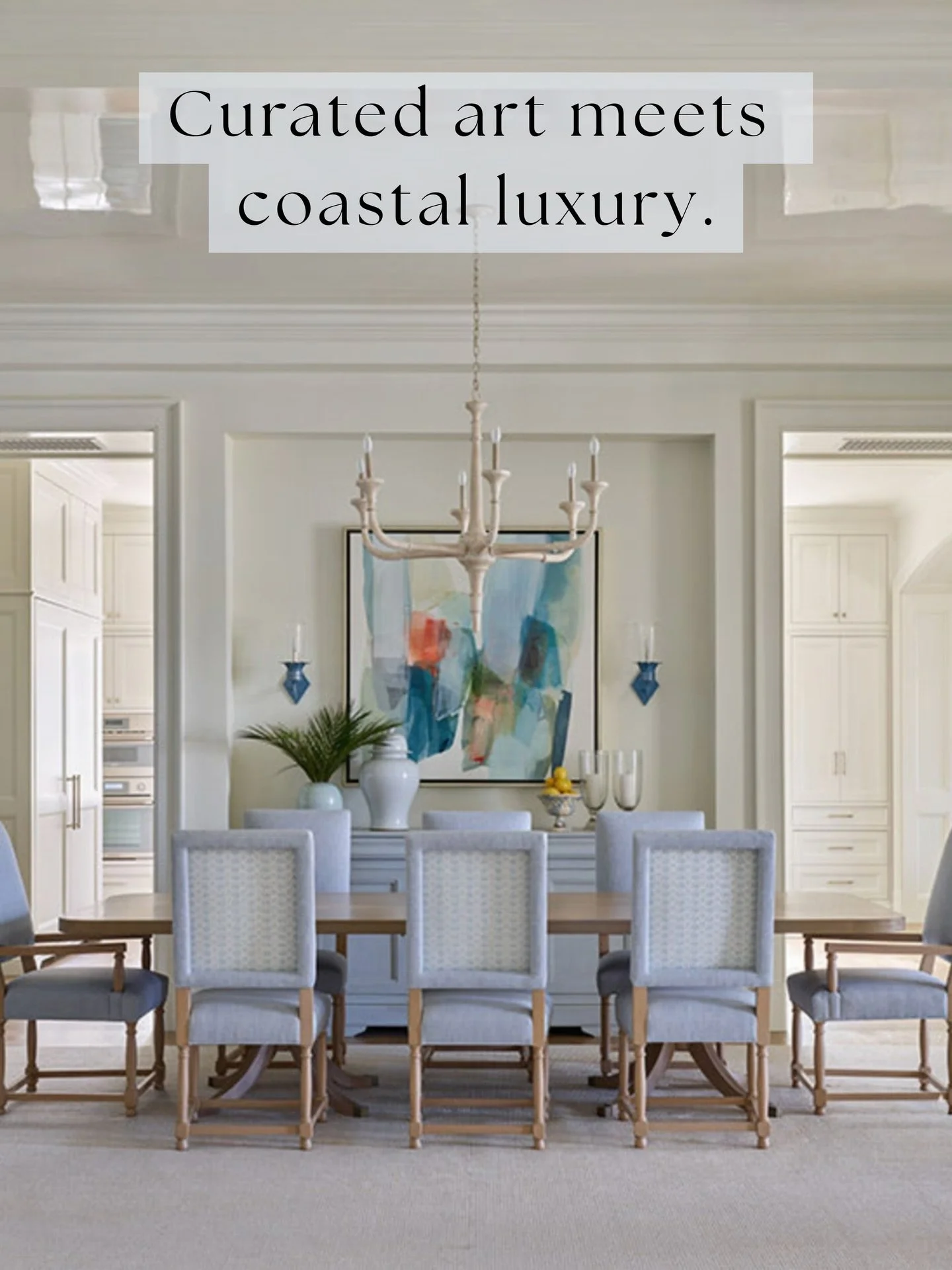 We can&rsquo;t get enough of this Sea Island home, designed by @heatherdewberry and featured in the latest issue of Atlanta Homes &amp; Lifestyles! Thoughtfully layered with original paintings by Lynn Sanders and Gretchen Kelly, each space reflects a