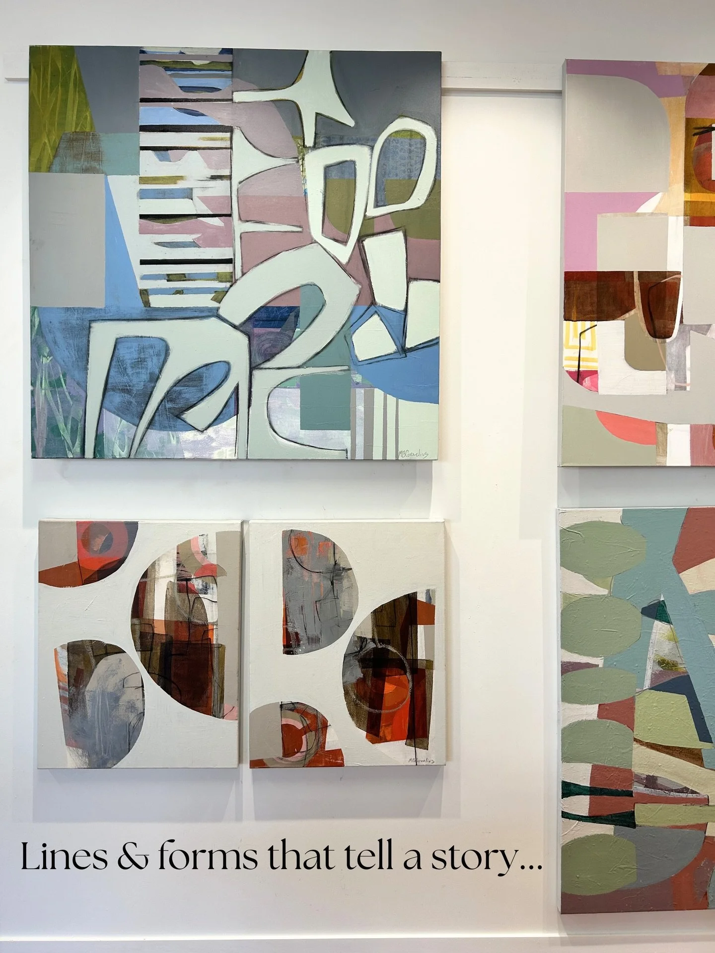 Rooted in the subconscious and driven by instinct, Mary Beth Cornelius creates original abstract paintings that balance structure and spontaneity. Based in Atlanta, her background in engineering informs a visual language where geometric forms meet fl