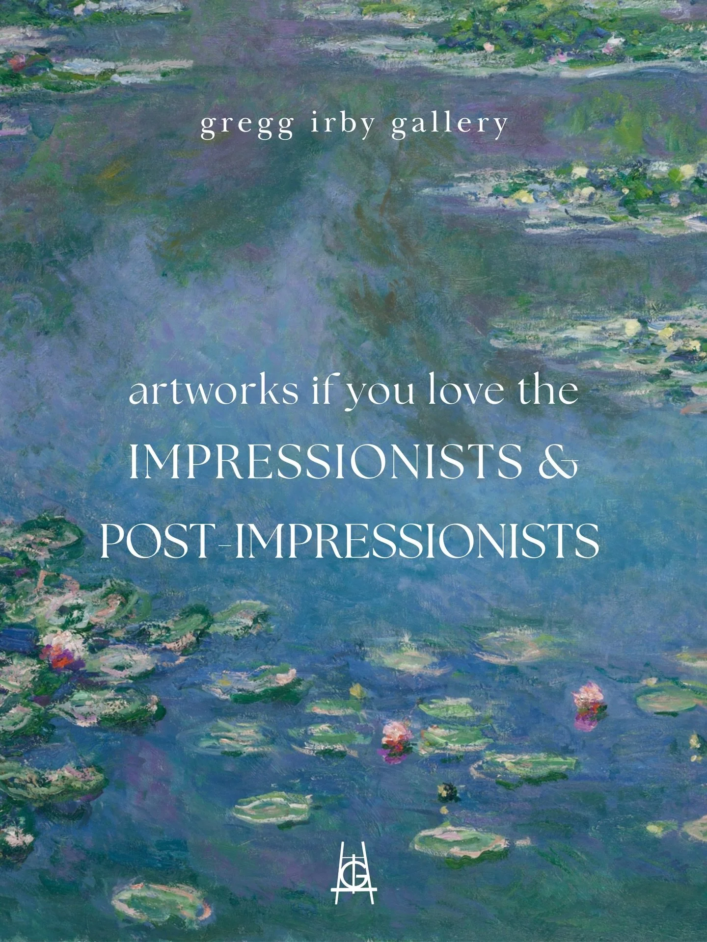 Discover a curated collection of Gregg Irby Gallery artworks inspired by artists such as Claude Monet and Georges Seurat. From water lilies to everyday scenes of life, these artworks echo the Impressionist and Post-Impressionist master&rsquo;s use of
