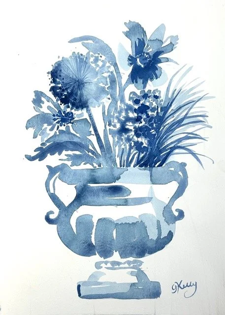 Indigo Bouquet 4 by Gretchen Kelly