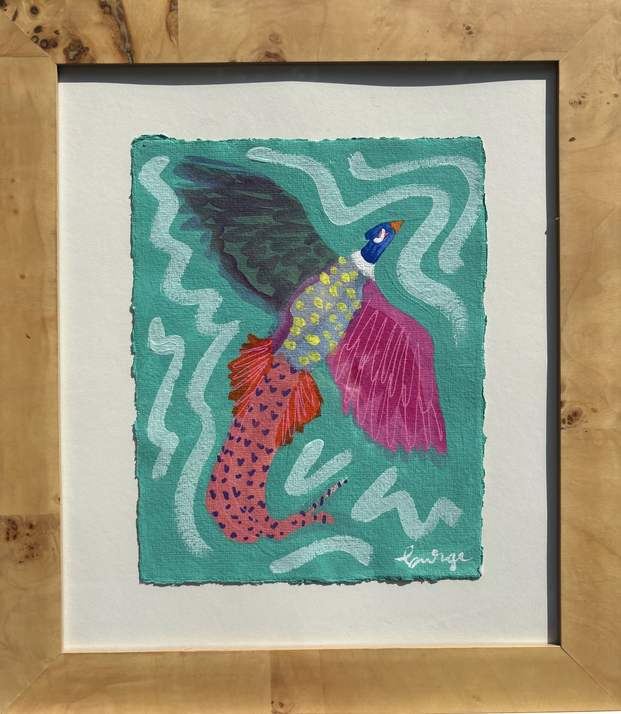 Fly Pheasant VI by Elaine Burge