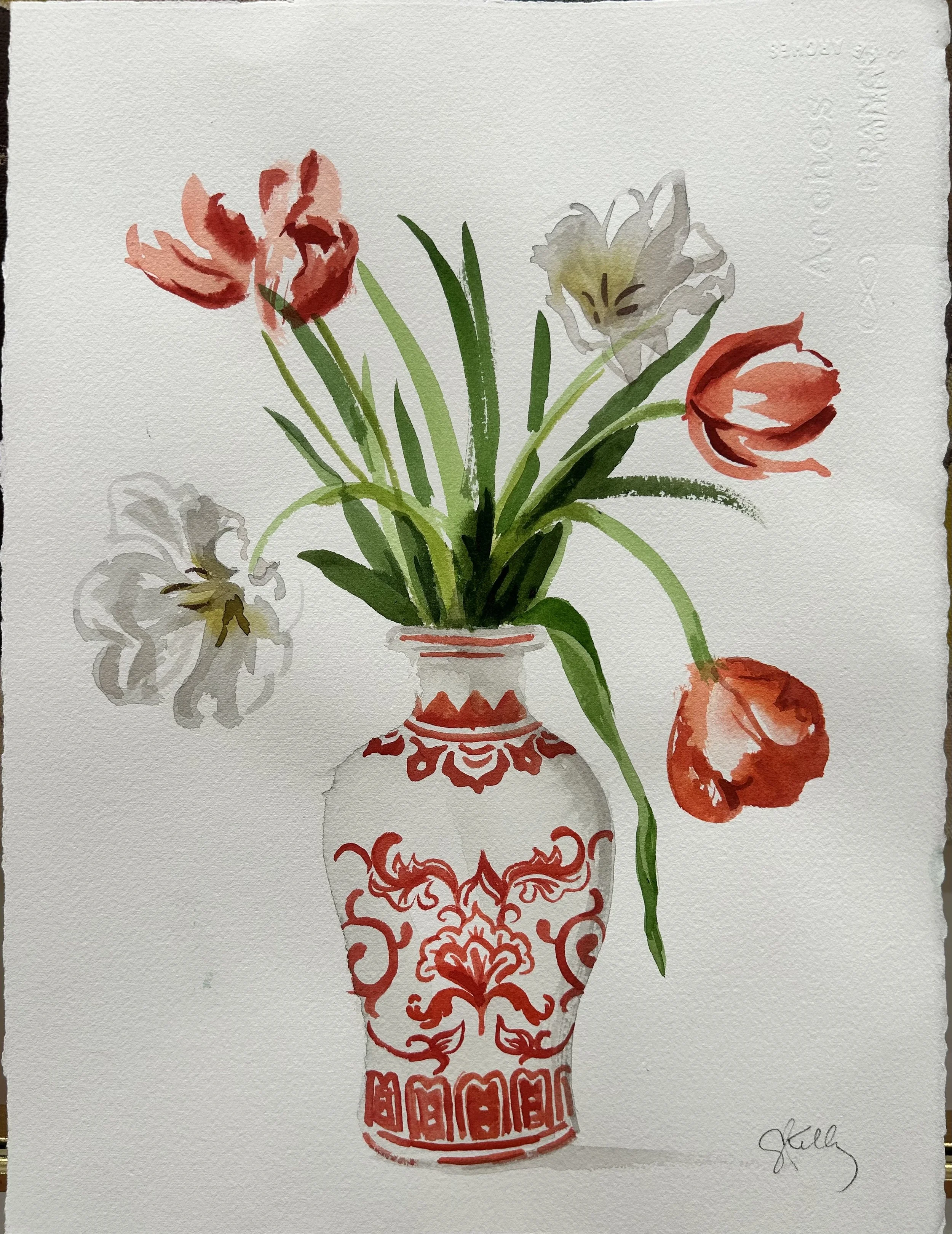 Flowers in Vase 14 by Gretchen Kelly