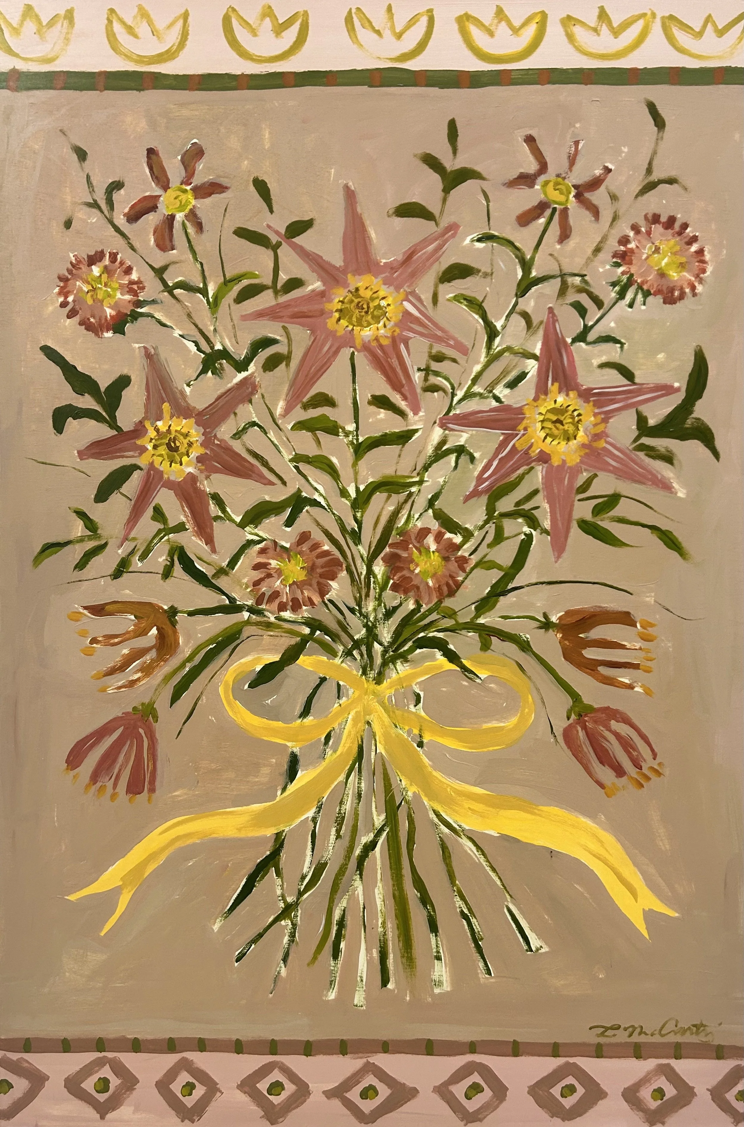 Pink Posies by Laura McCarty