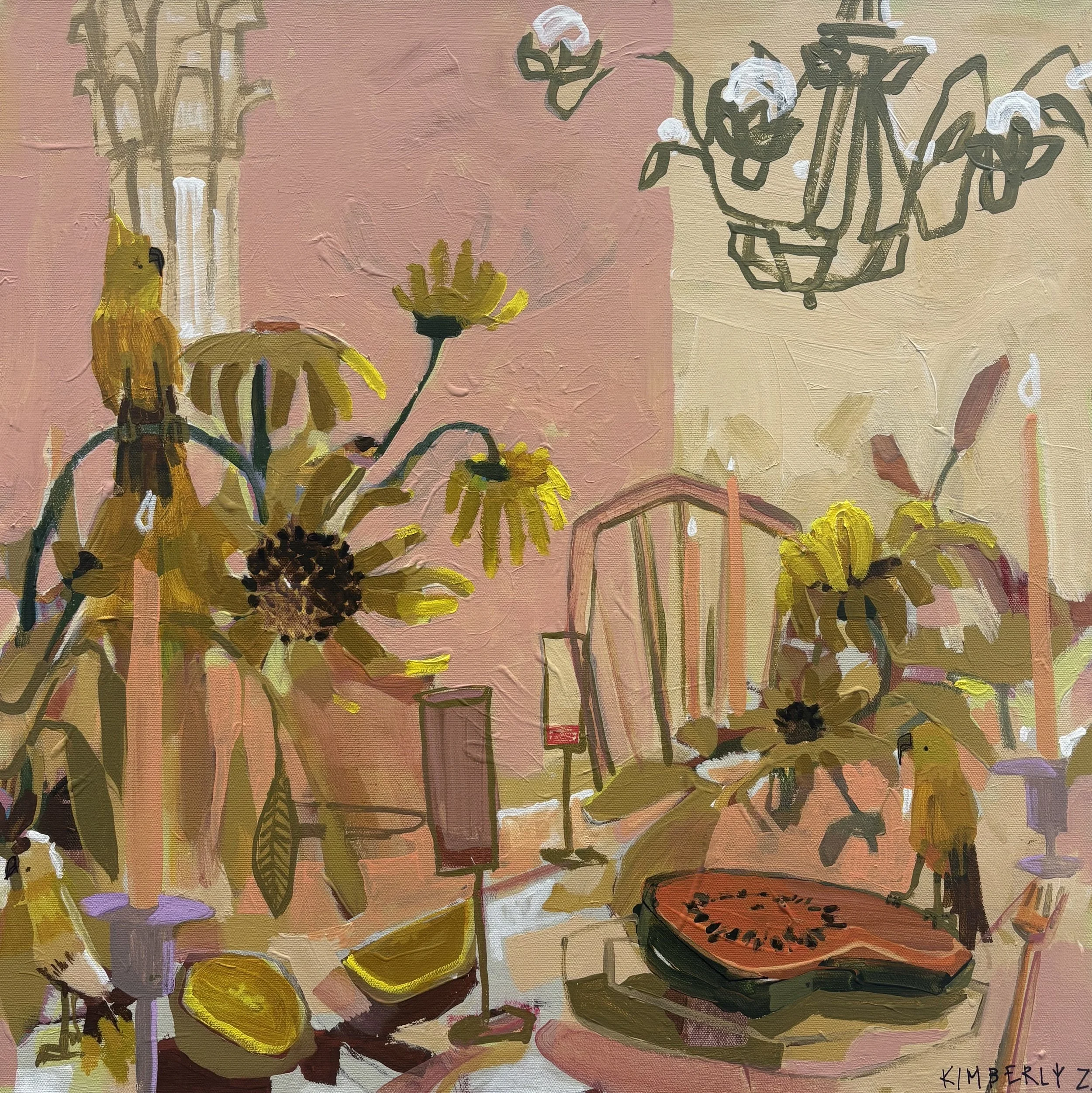 Papayas + Parakeets by Kimberly Zukley
