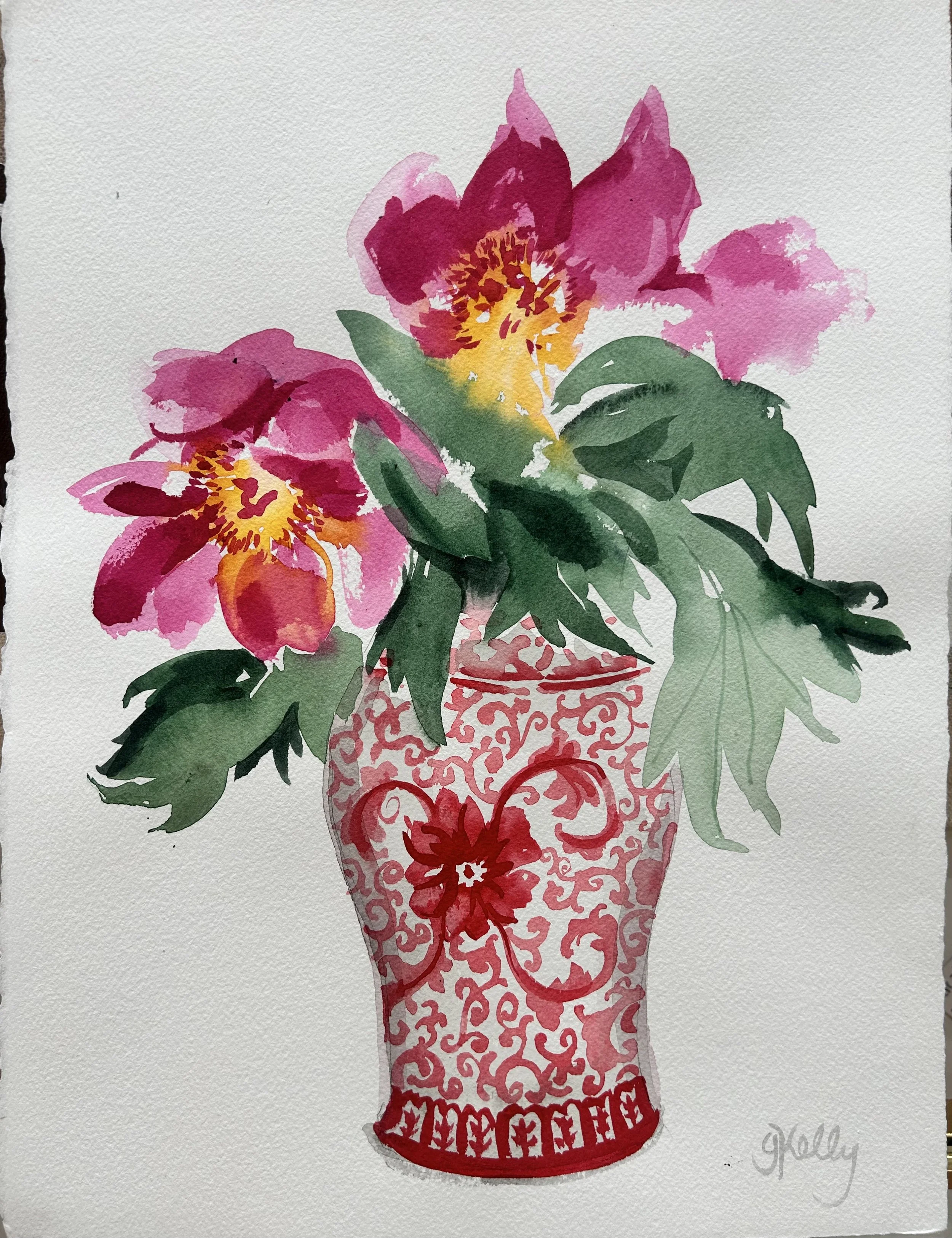 Flowers in Vase 15 by Gretchen Kelly