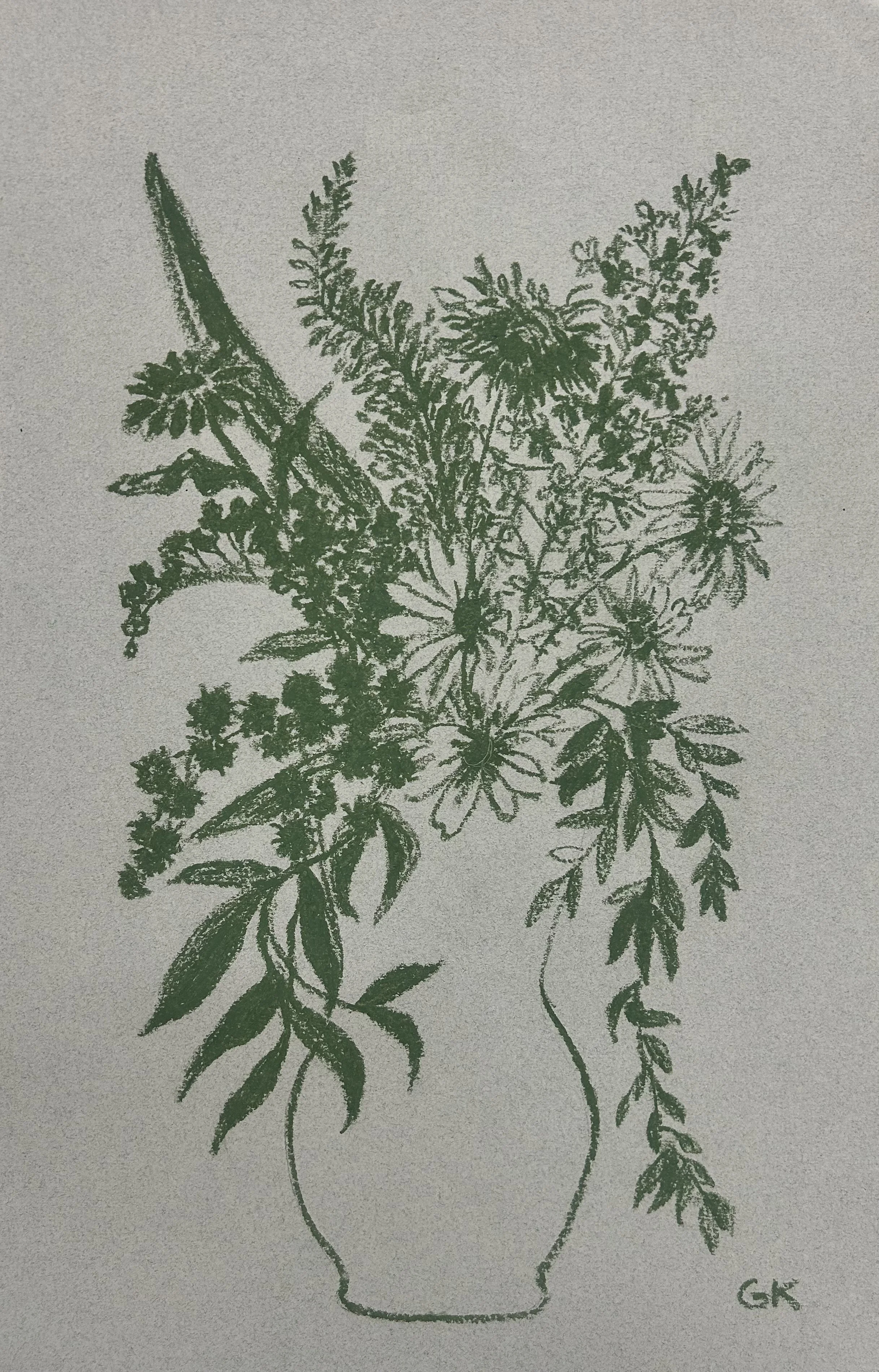 Bouquet Drawing 14 by Gretchen Kelly