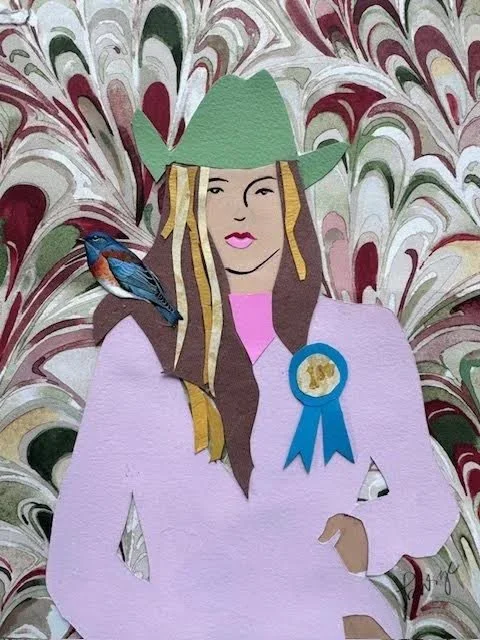 Fly High Cowgirl II by Elaine Burge