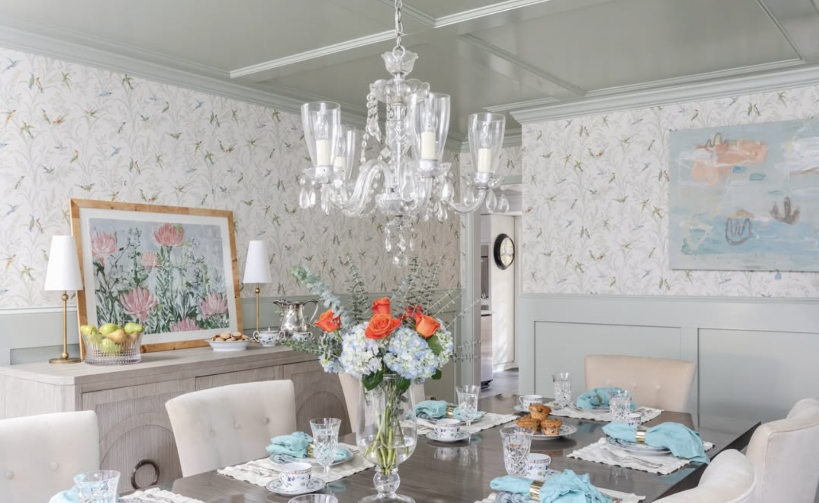 Sara Cameli (L) & Kristin Blakeney (R)  
Design by Pebbles Nix Interiors  
Photography by Heidi Harris  