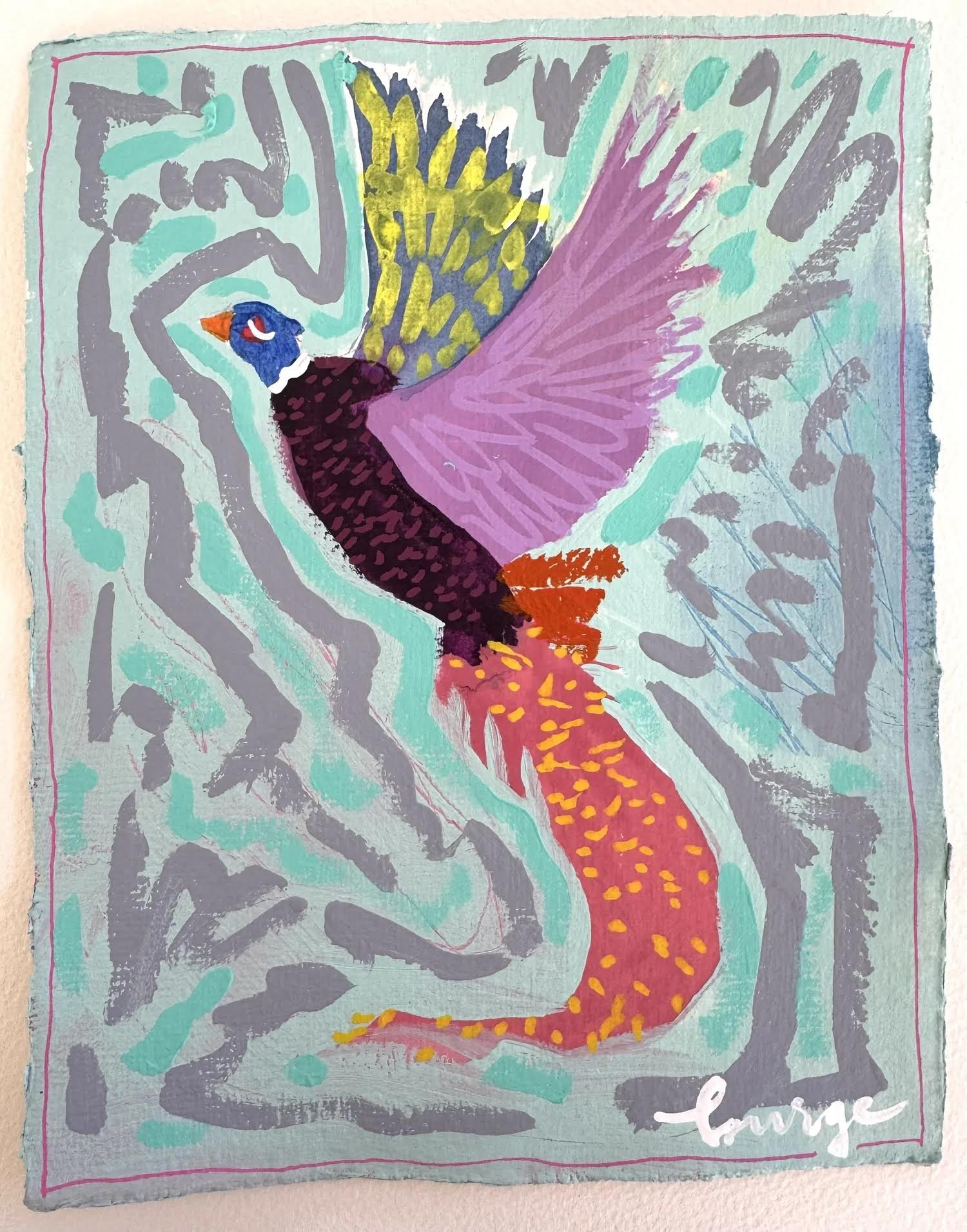 Fly Pheasant VIII by Elaine Burge