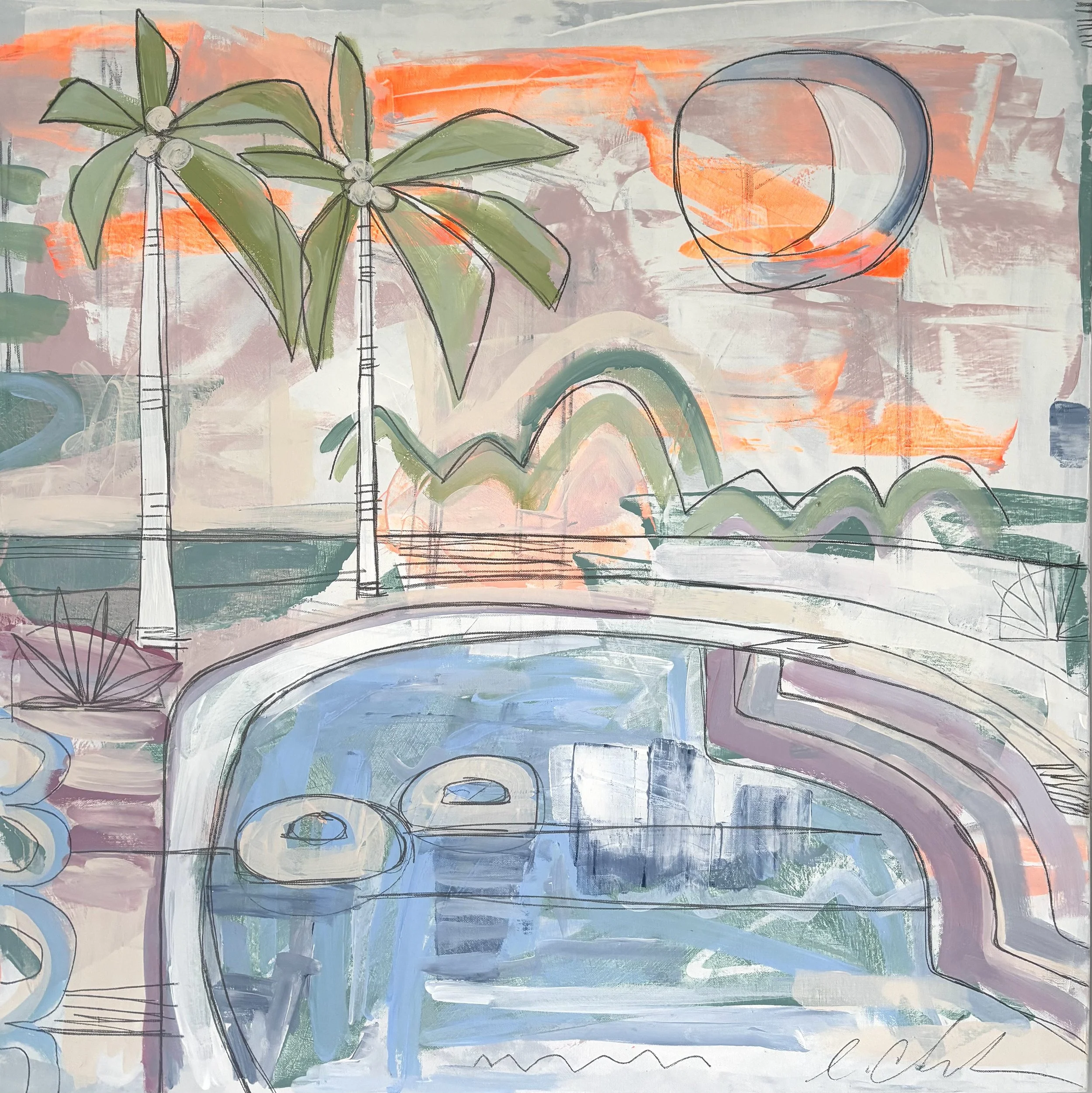 Meet Me Poolside 2 : 36x36 : Erin Clark.JPG