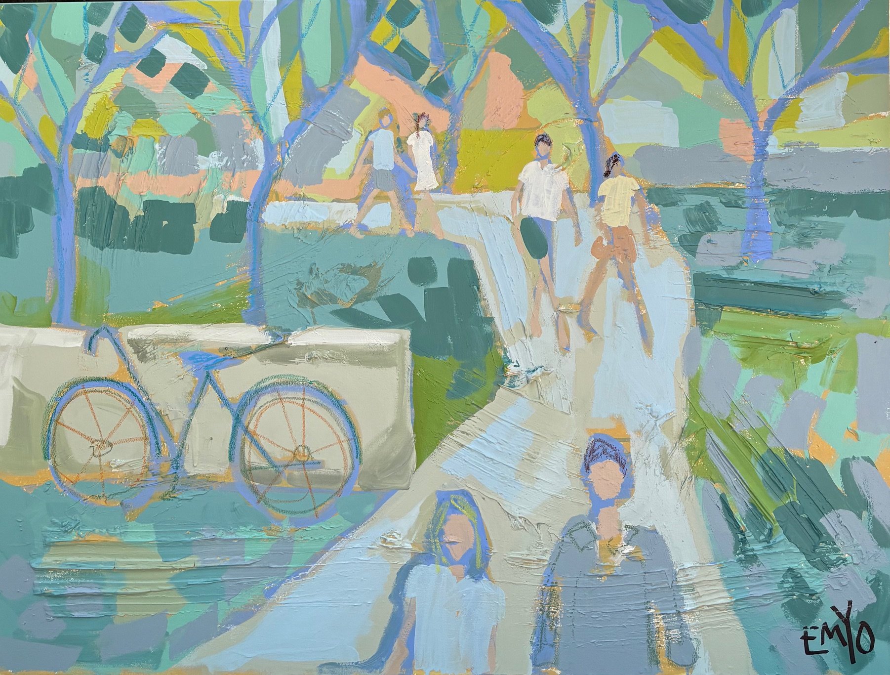 EMYO, Springscape and Bike, 30x40, 1600.jpeg