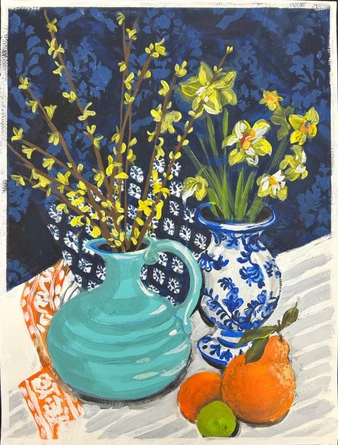 Still Life with Stencils 1 by Gretchen Kelly