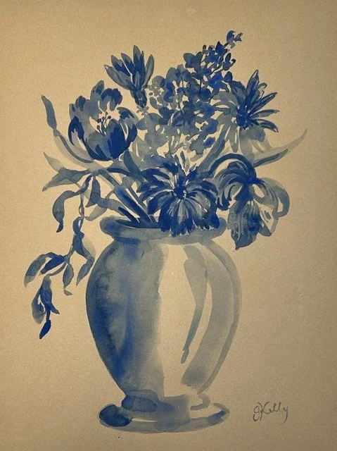 Gretchen Kelly, Indigo Bouquet on Stonehenge 8, 11x15, 425.jpeg