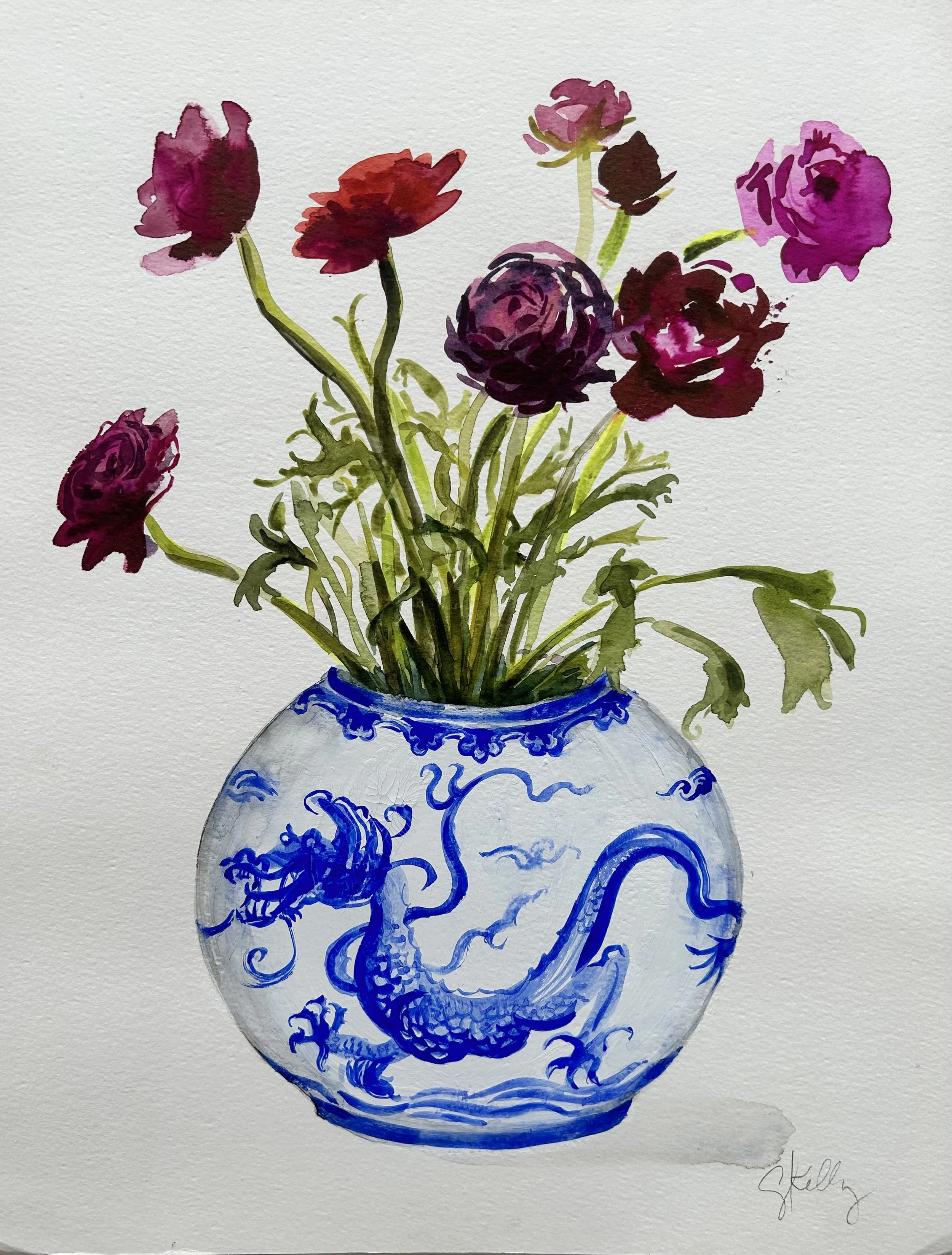 Flowers in Vase 18 by Gretchen Kelly