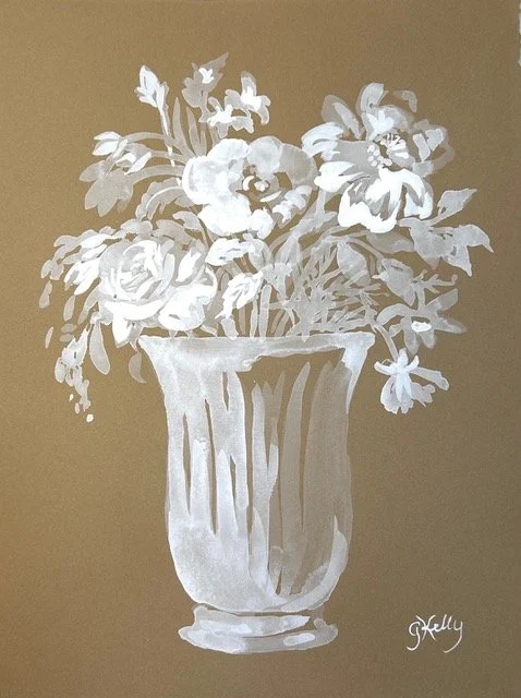 Ivory Bouquet on Stonehenge 9 by Gretchen Kelly