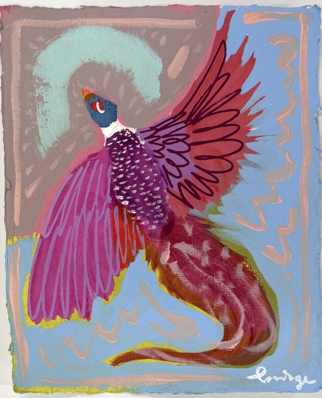 Fly Pheasant II by Elaine Burge