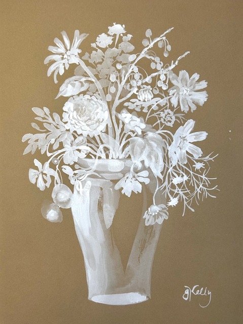 Ivory Bouquet on Stonehenge 12 by Gretchen Kelly