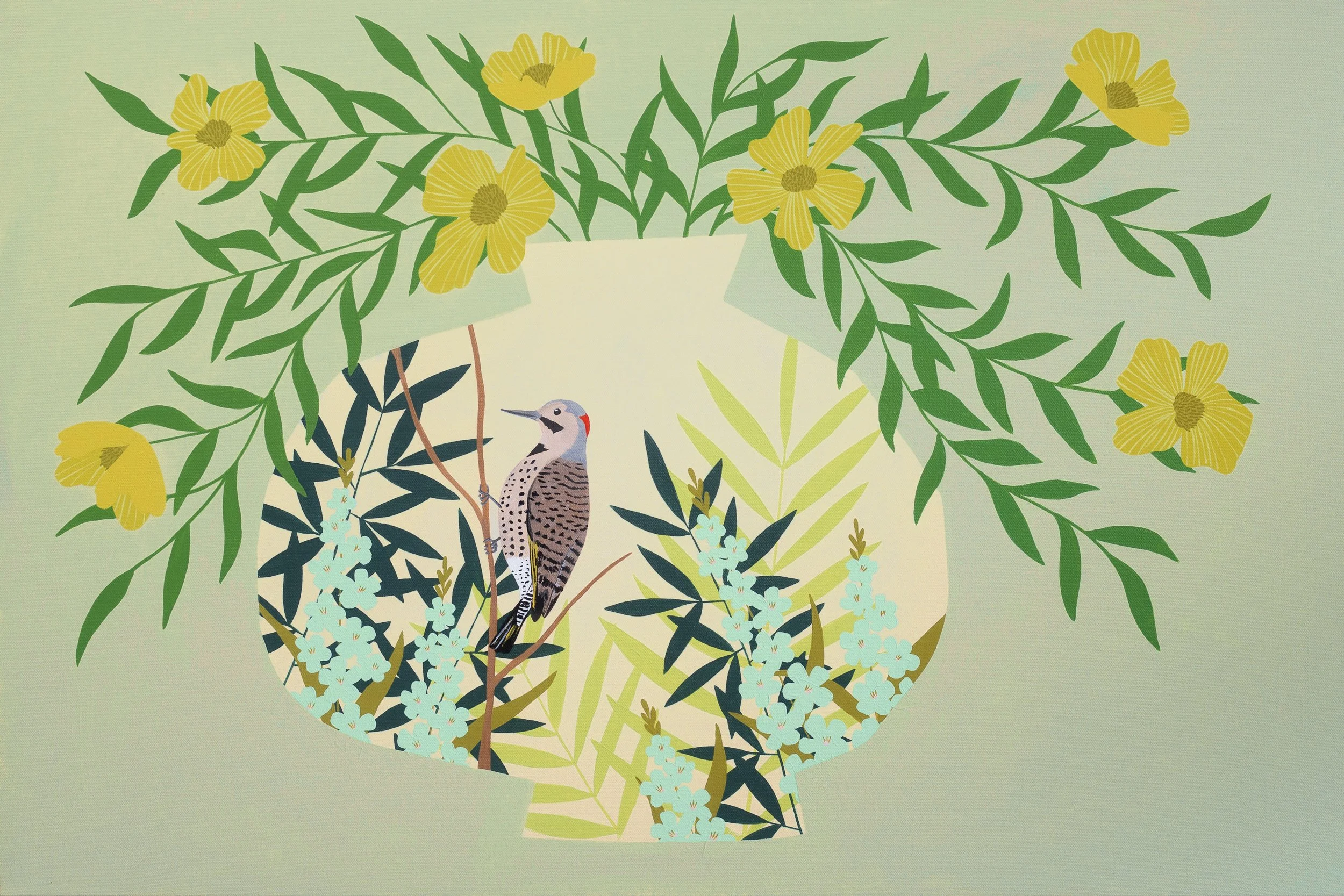 Northern Flicker Vase III by Bailey Schmidt