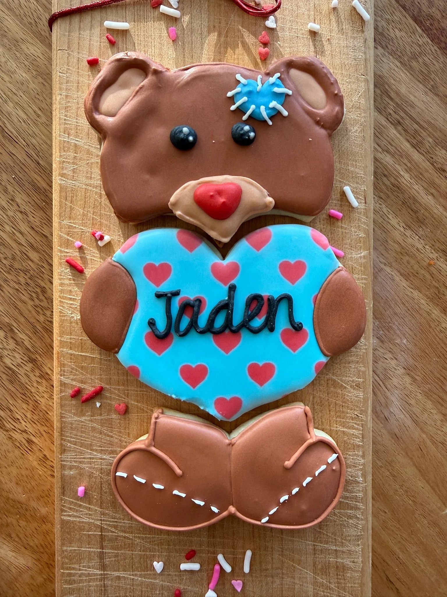 Personalized Bear w/ blue heart